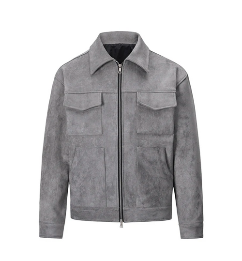VELOUR - JACKET GREY