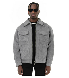 VELOUR - JACKET GREY