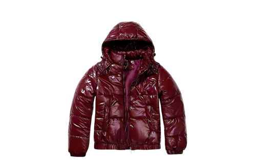 ELVERO - BURGUNDY PUFFER JACKET