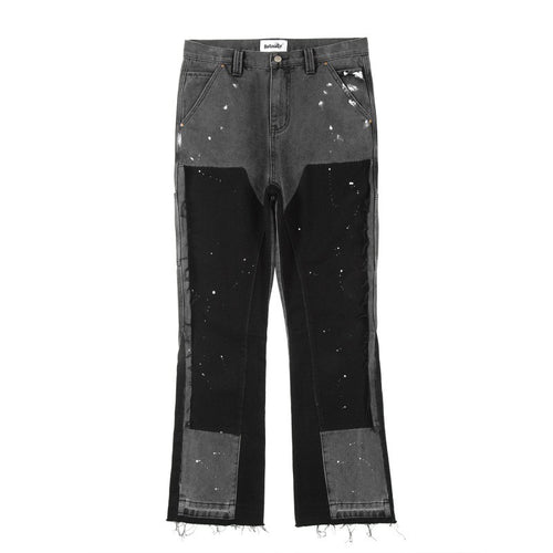 virale flared denim schwarz