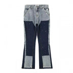 virale flared denim blau