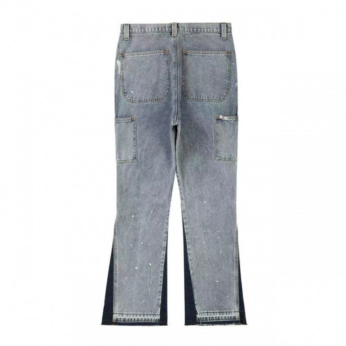virale flared denim blau