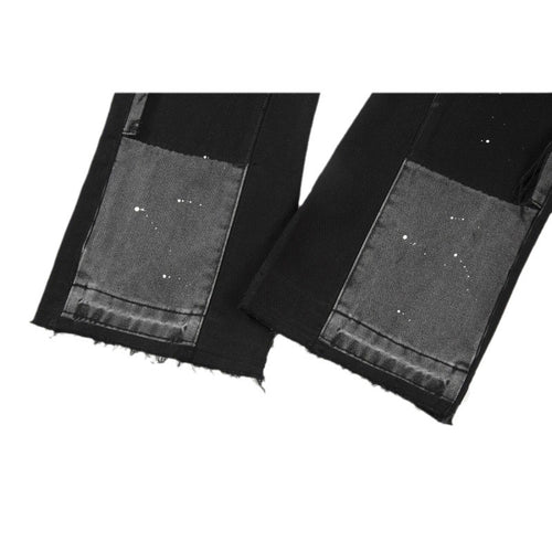 virale flared denim schwarz