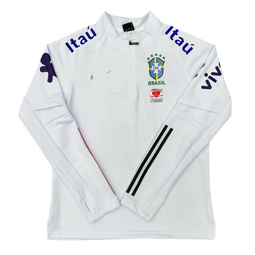 BRAZIL HALF ZIP WHITE
