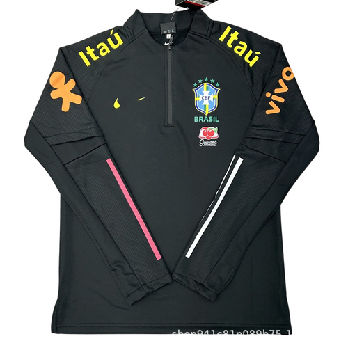 BRAZIL HALF ZIP BLACK