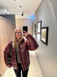 ELVERO - BURGUNDY PUFFER JACKET